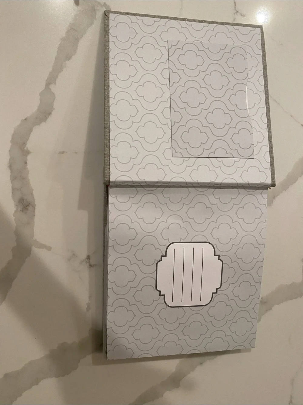 Nicole Miller Mr. & Mrs. Linen Cover Photo Album - Gray